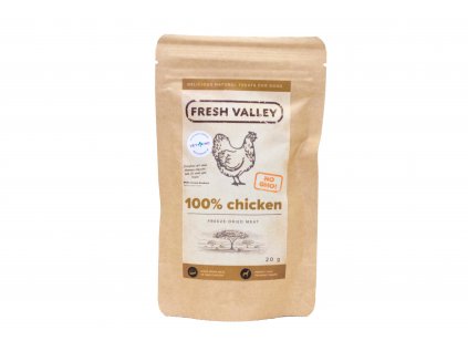 Fresh Valley lyofilizované pamlsky kuře Dog treats lyo/freeze-dried 20 g