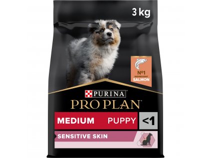 Pro Plan Dog Sensitive Skin Puppy Medium losos 3 kg