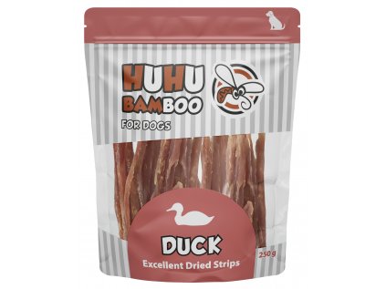 Huhubamboo Basic kachní proužky 250 g