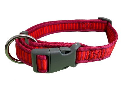 HUHUBAMBOO obojek ŽEBŘÍK popruhový 40-66 cm, fuchsie