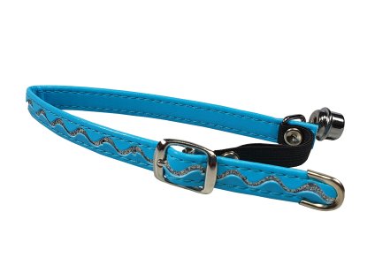 HUHUBAMBOO obojek CAT s vlnkou 1 x 32 cm, světle modrý