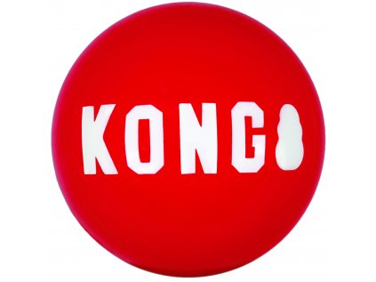 KONG Signature hračka gumový míč M 2 ks