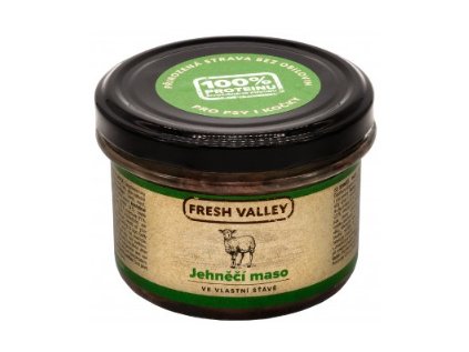 Sklenice Fresh Valley jehněčí maso ve vlastní šťávě 220ml