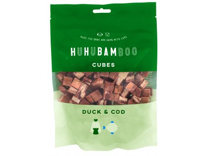 Huhubamboo kostky s kachním a treskou 250g