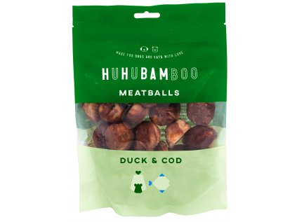 Huhubamboo masové koule s kachním a treskou 250g