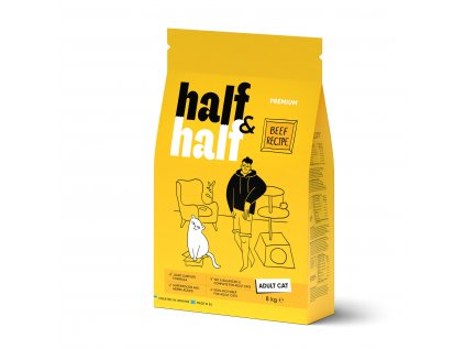 Half&Half Cat Adult hovězí 8 kg