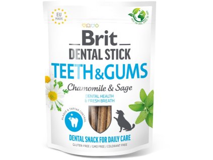 Brit dentální pamlsek pro psy Teeth&Gums with Chamomile&Sage 7ks