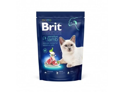 brit premium by nature cat sensitive lamb 800 g expirace brezen 6 3 2026