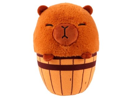 Plyšová kapybara v barelu