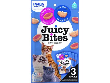 Inaba Juicy Bites – tuňák, kuře 33,9 g EXPIRACE únor (27.2.2026)