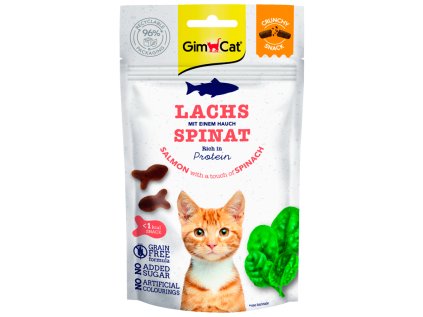 GimCat Crunchy Snacks losos a špenát 50 g