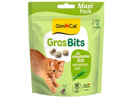 GimCat GrasBits tablety s kočičí trávou 140 g