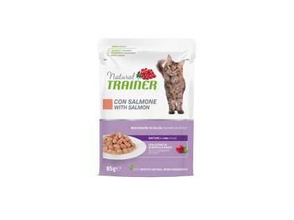 Kapsička Natural Trainer Cat MATURE losos 85 g EXPIRACE březen (30.3.2026)