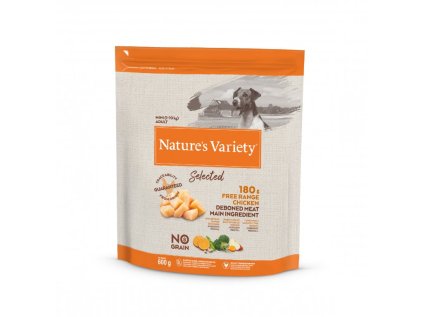 Nature's Variety Selected pro malé psy s kuřecím 600 g EXPIRACE březen (26.3.2026)
