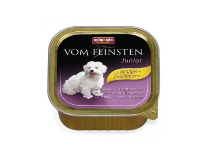 Animonda Vom Feinsten Junior paštika pro psy drůbeží + krůtí srdce 150 g EXPIRACE duben (15.4.2026)