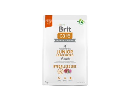 Brit Care Dog Hypoallergenic Junior Large Breed – Lamb and Rice 3 kg  EXPIRACE duben (13.4.2026)