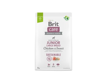 Brit Care Dog Sustainable Junior Large Breed – Chicken and Insect 3 kg EXPIRACE květen (16.5.2026)