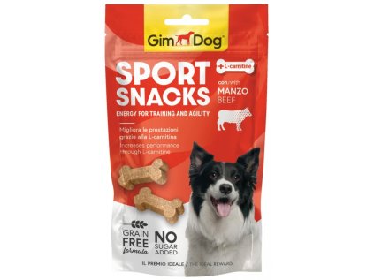 GimDog SportSnacks Mini hovězí 60 g EXPIRACE květen (22.5.2026)