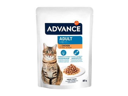 Kapsička pro dospělé kočky ADVANCE Cat Adult kuřecí 85 g