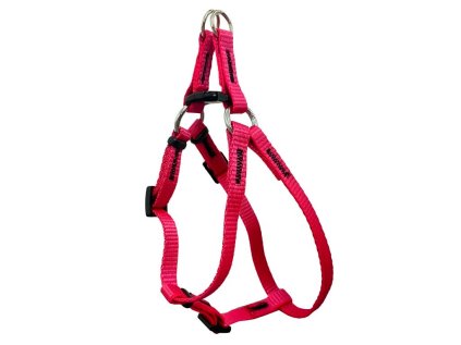 Fuchsiový postroj Huhubamboo z popruhu 32-46 cm pro psy