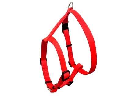 Červený postroj Huhubamboo z popruhu 44-72 cm pro psy