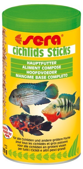 Sera základní krmivo pro středně velké a velké cichlidy Cichlids Stick 1000 ml NATURE