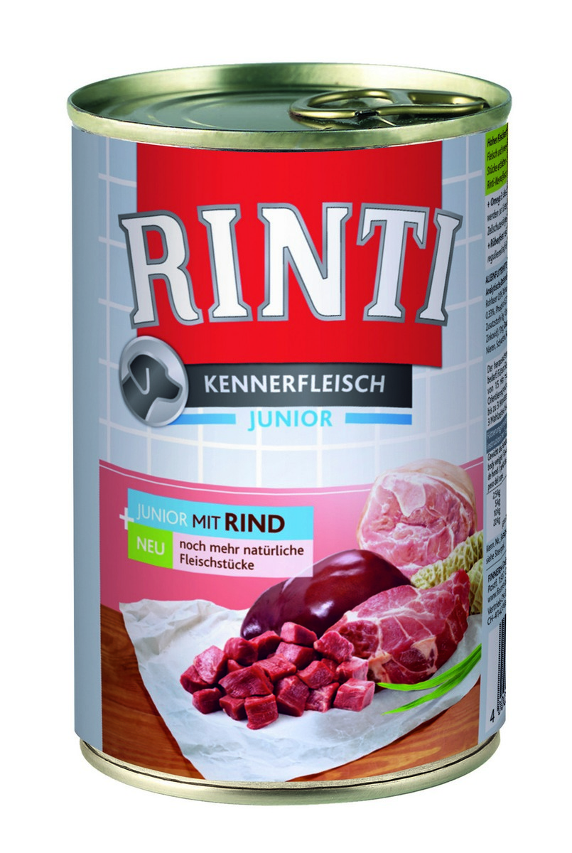 Finnern Rinti Junior konzerva pro psy hovězí 400 g