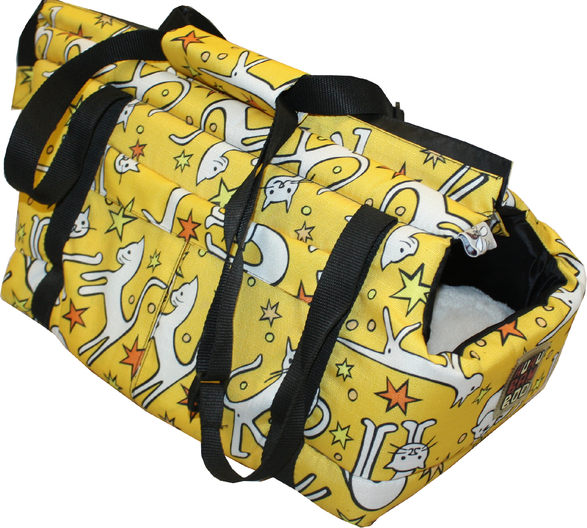 Huhubamboo taška žlutá kočka S