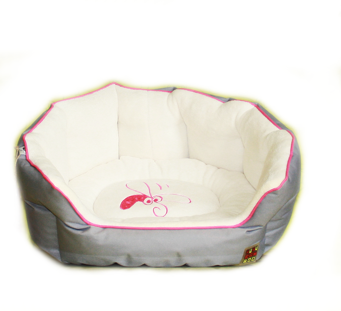 Huhubamboo pelech Lux šedá + růžová XL 67 cm