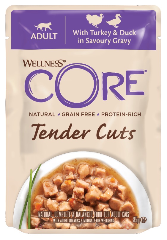 Wellness CORE Tender Cuts with Turkey & Duck in Savoury Gravy 85 g