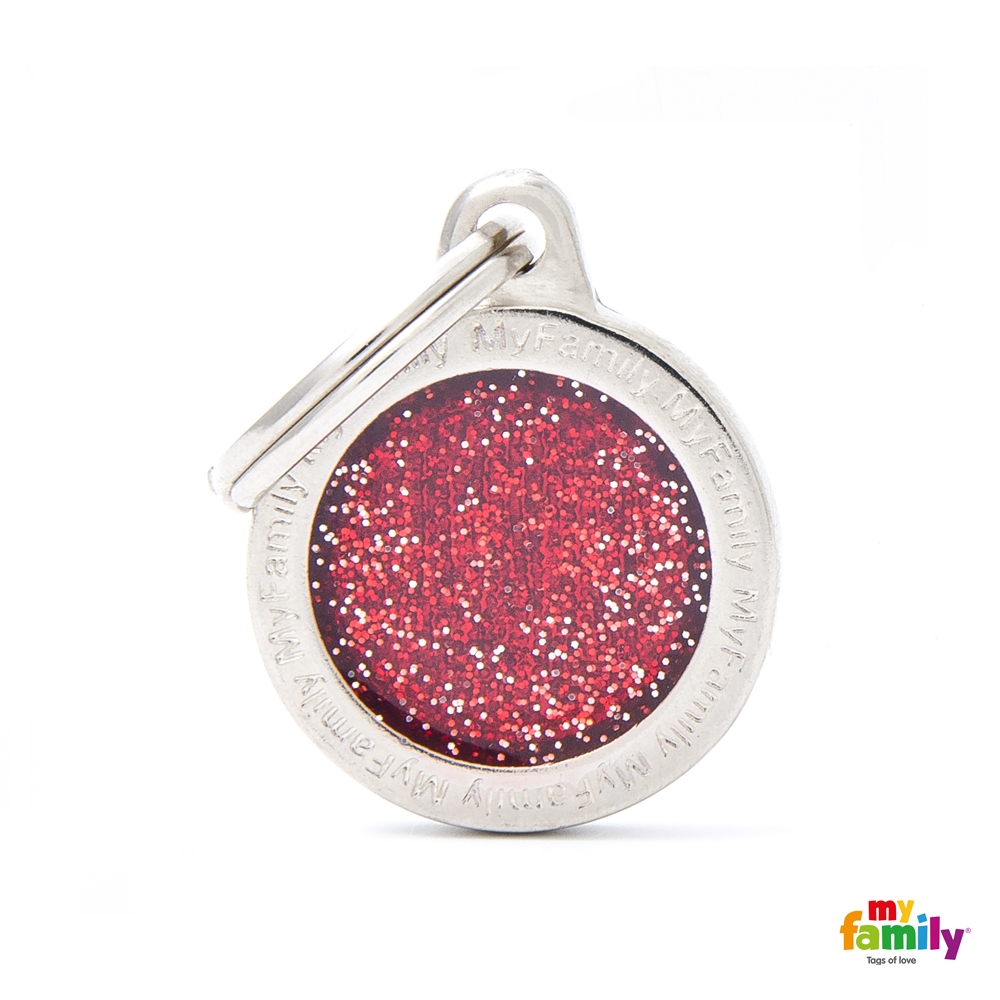 My Family Známka Shine - kroužek malý červený