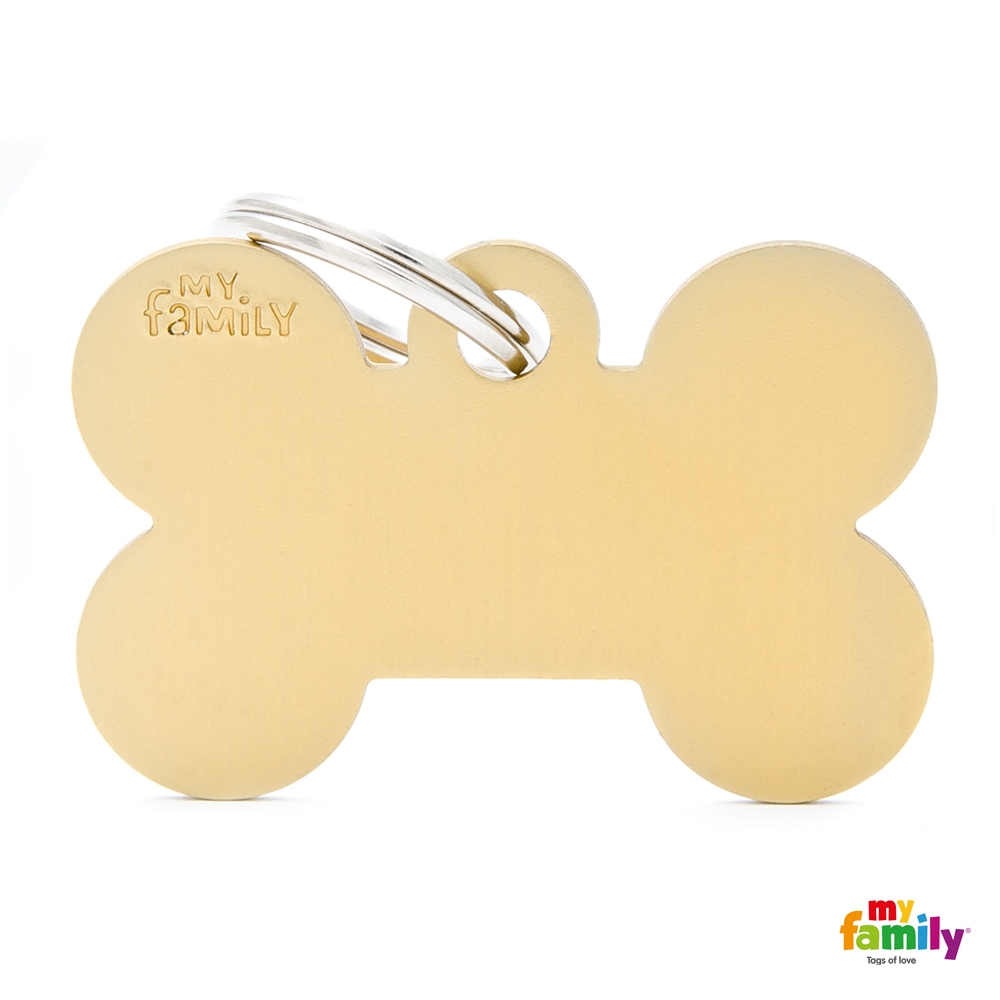 My Family Známka Basic Allu – kost velká zlatá