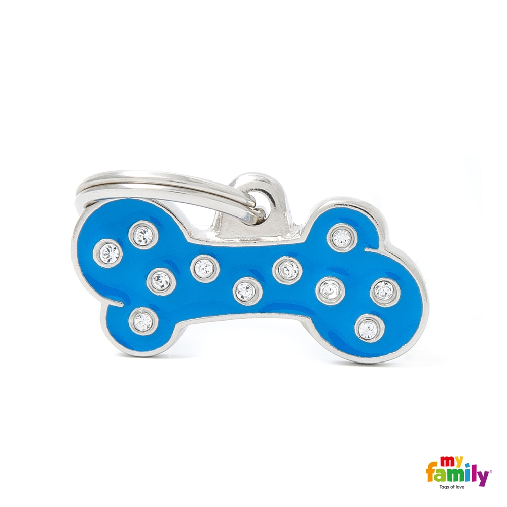 My Family Známka Chic – kost malá modrá