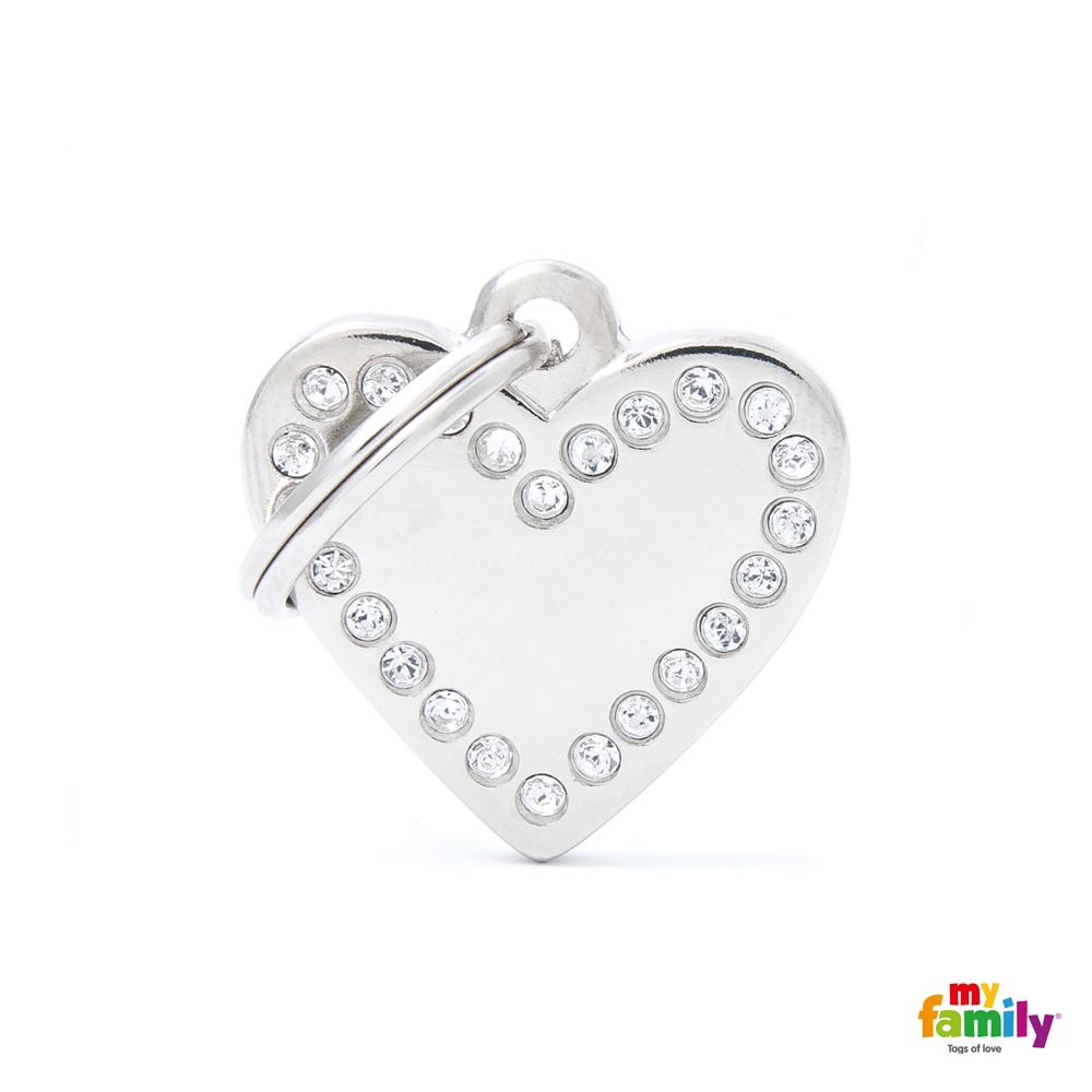 My Family Známka Chic – srdíčko malé bílé