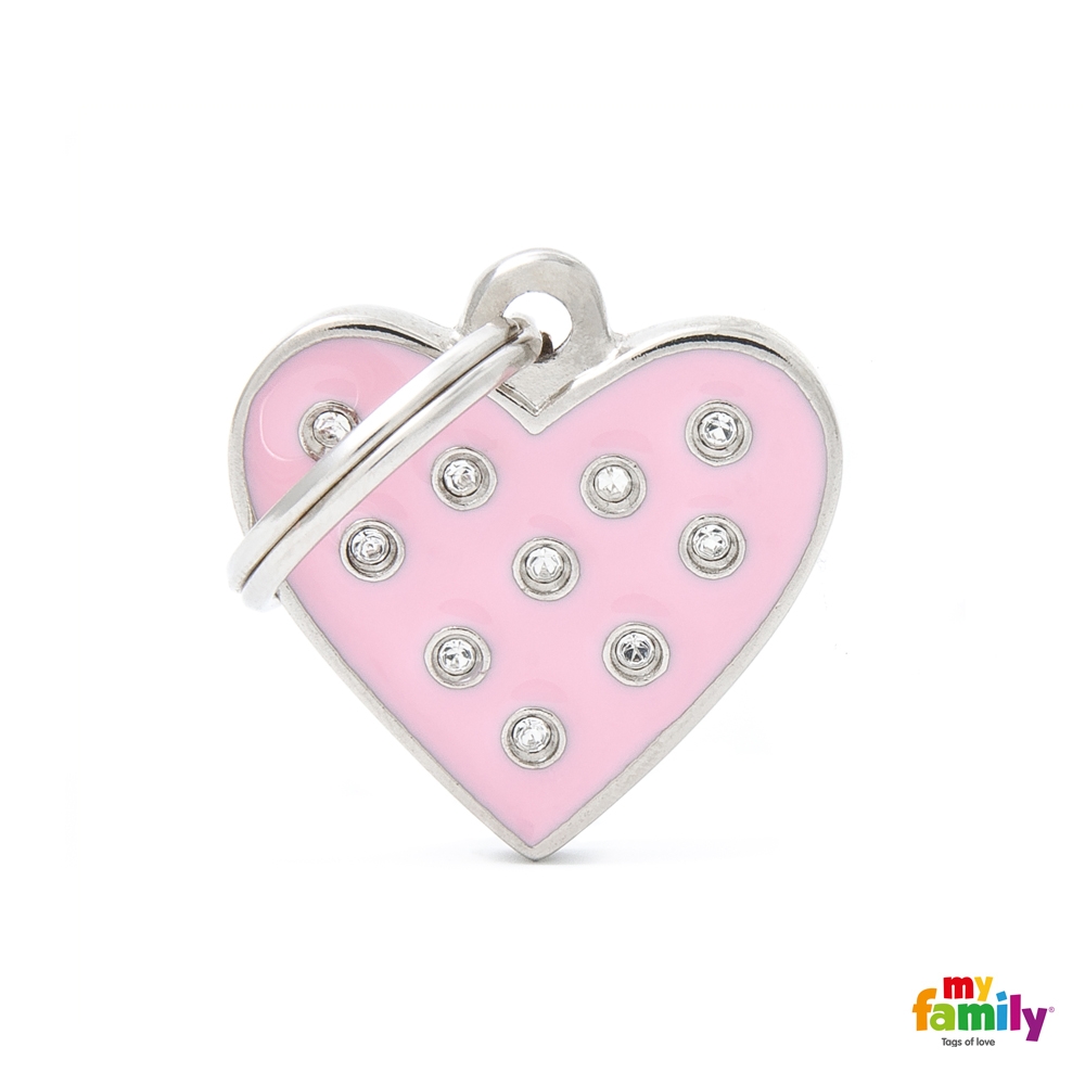 My Family Známka Chic – srdíčko malé růžové
