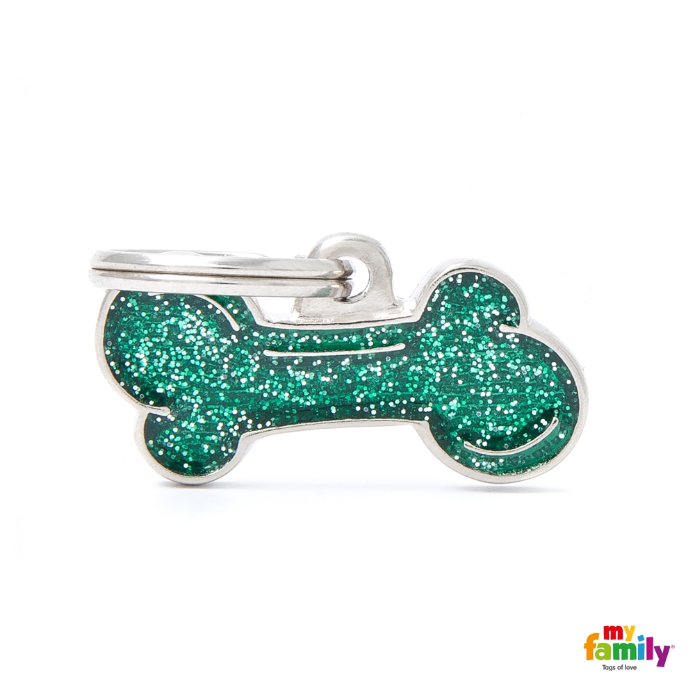 My Family známka Shine - kost malá zelená