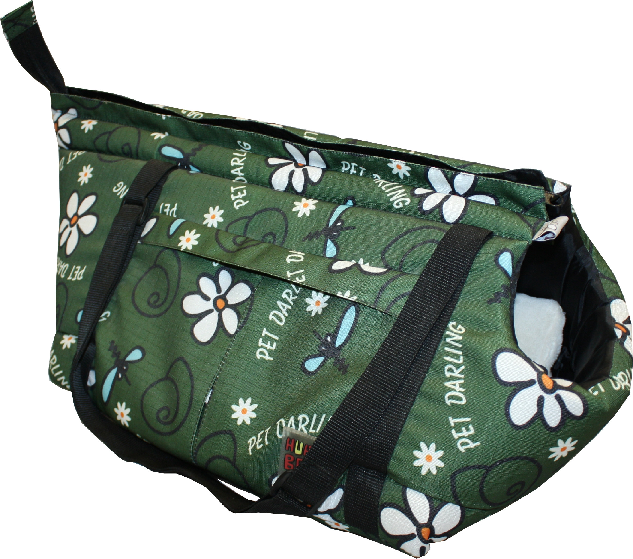 Taška Huhubamboo khaki šnek 16 x 27 cm