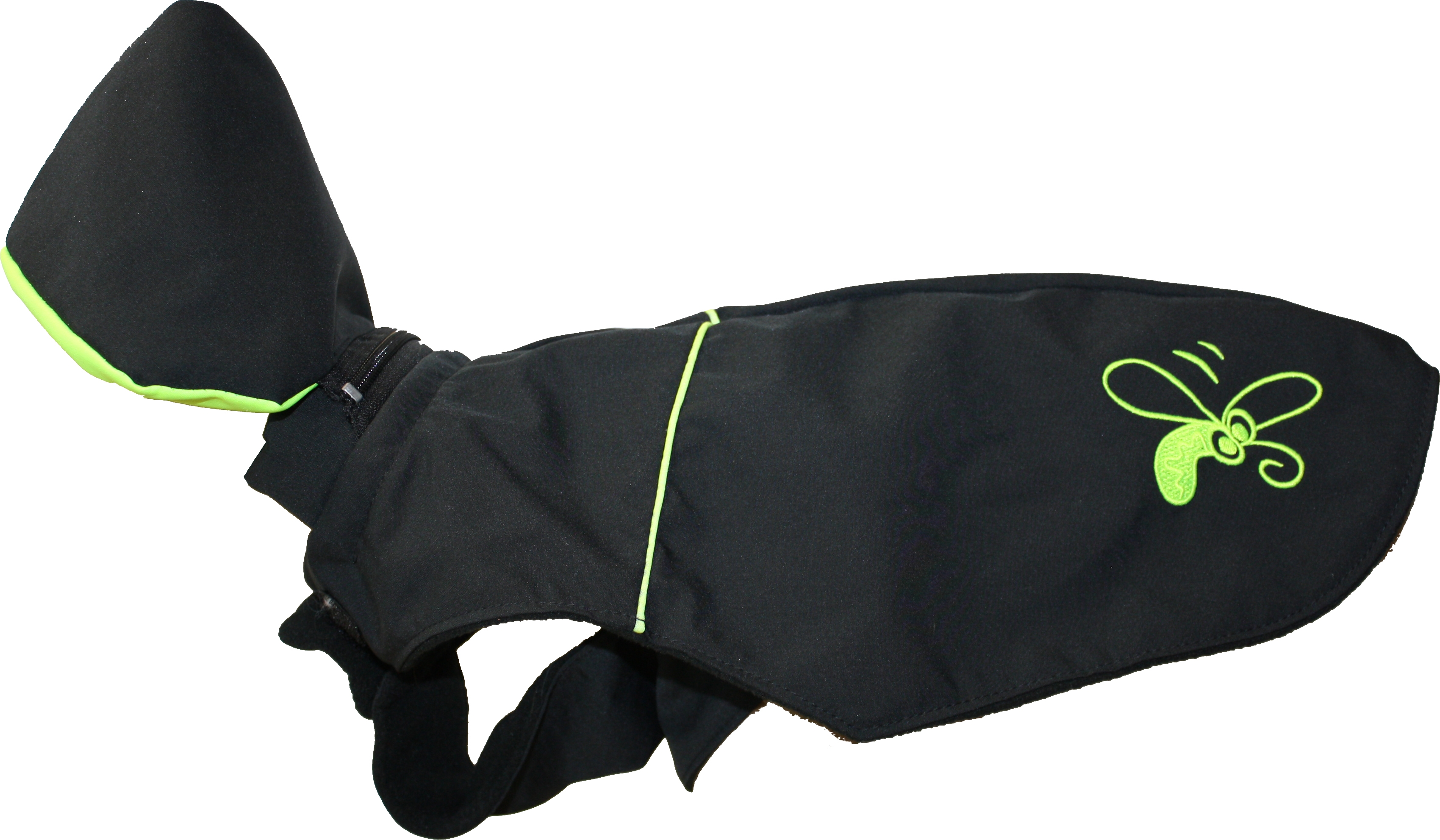 Huhubamboo Kabát Huhubamboo, černá x žlutá 46 cm