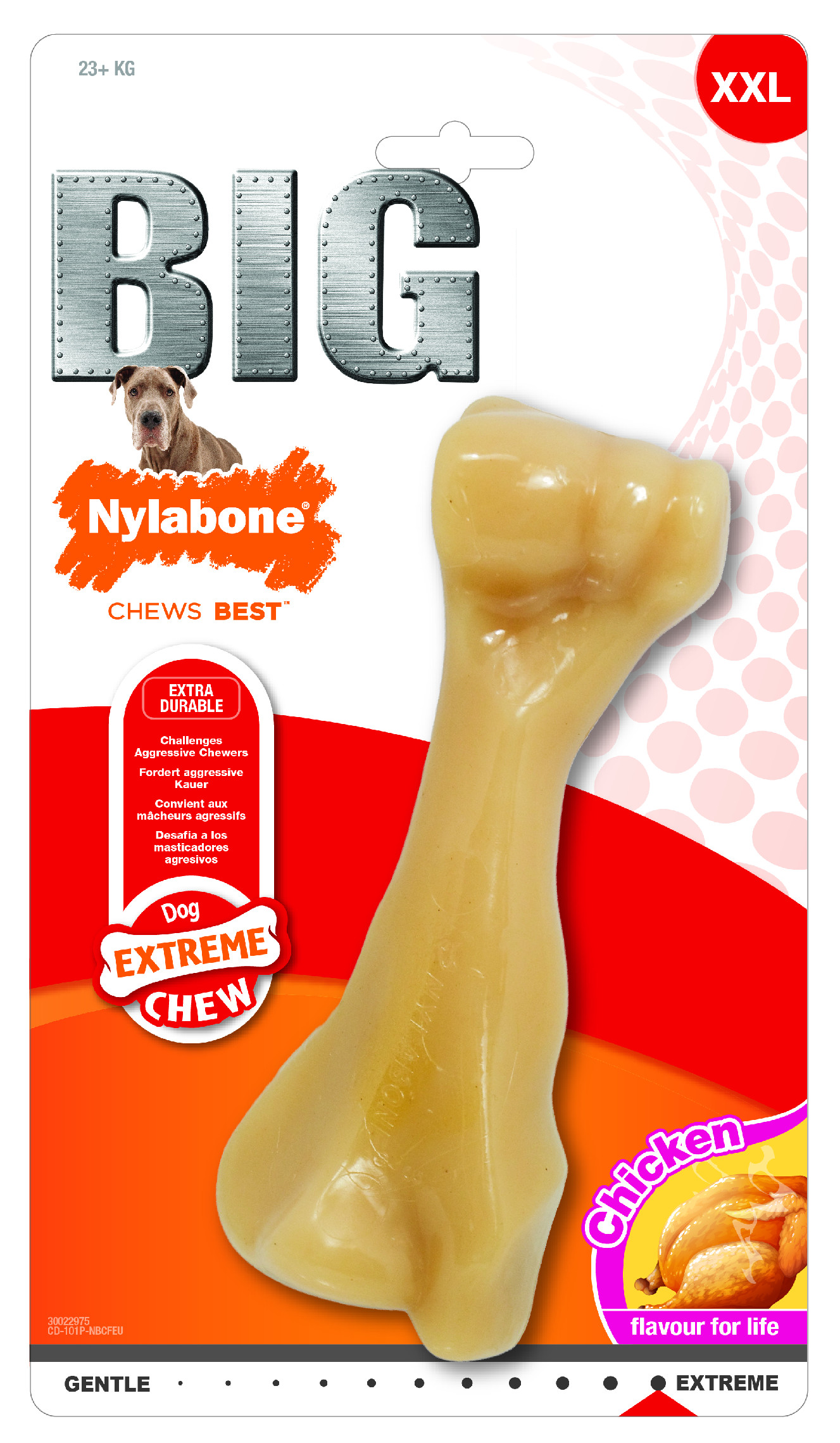 Hračka NYLABONE Extreme Chew Big Chew Beef Bone