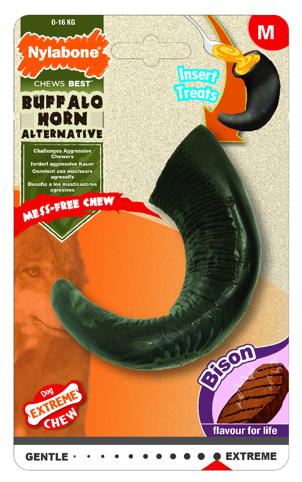 Nylabone Hračka NYLAB Extreme Chew Horn Bison