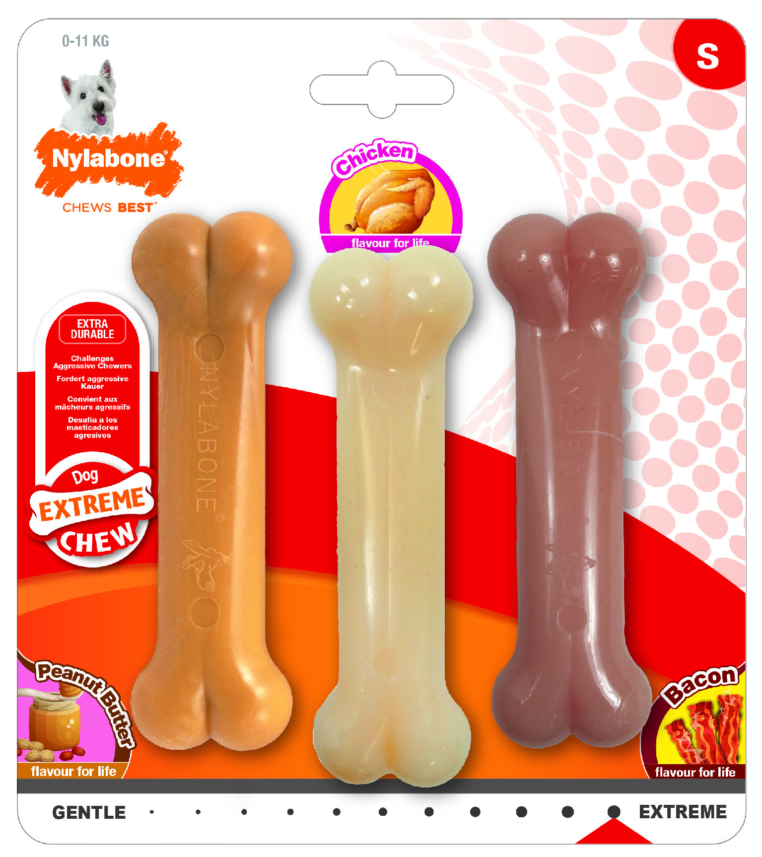 Nylabone Hračka NYLAB Extreme Chew multiple balení 3 ks S