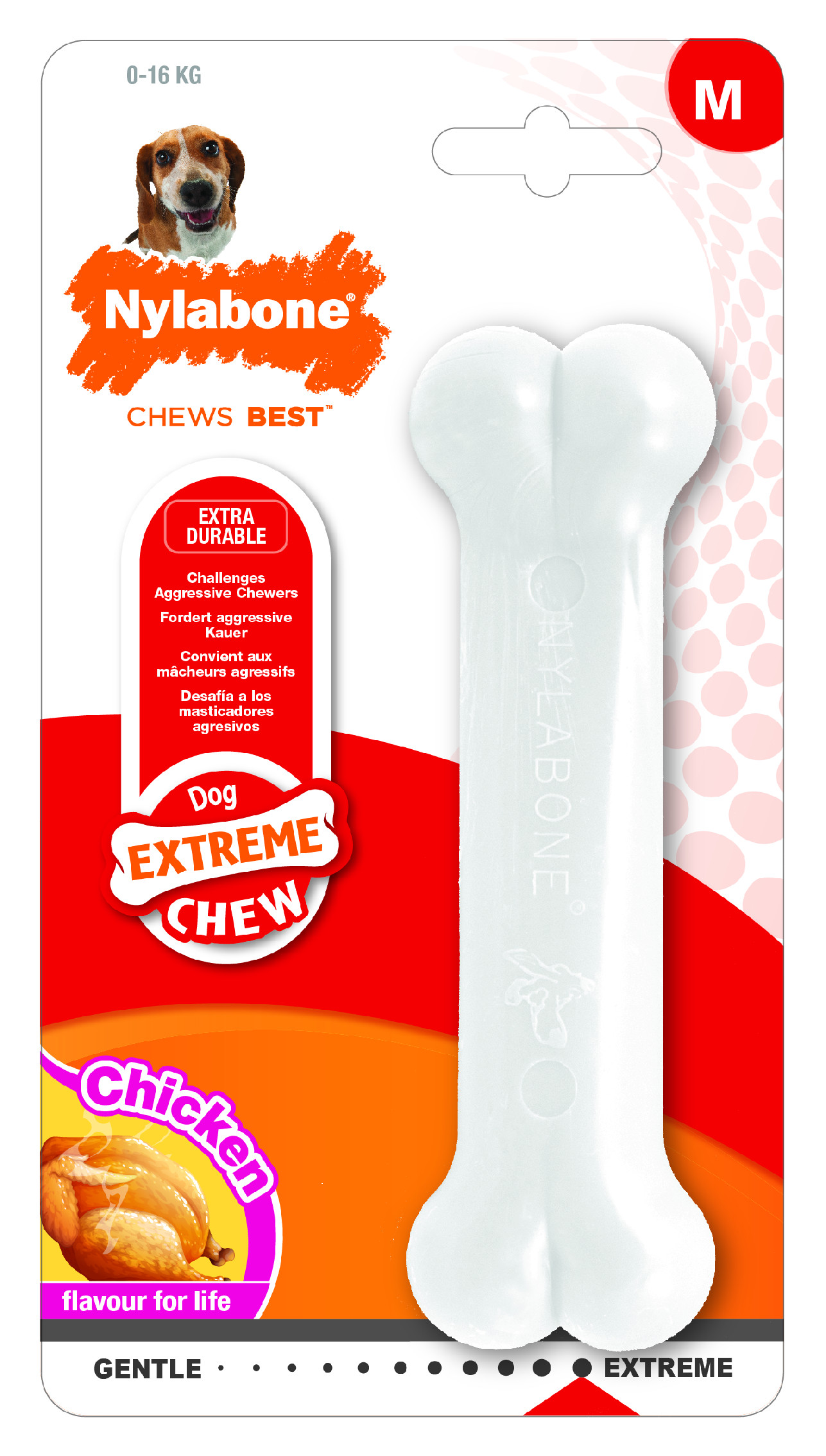 Nylabone Hračka NYLAB Extreme Chew Chicken M