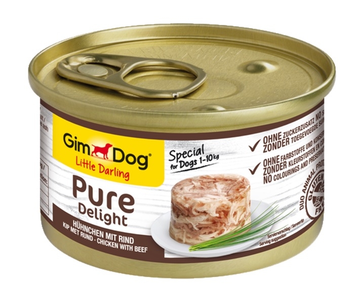 Gimborn Konzerva Gimdog PURE DELIGHT kuře s hovězím 85 g