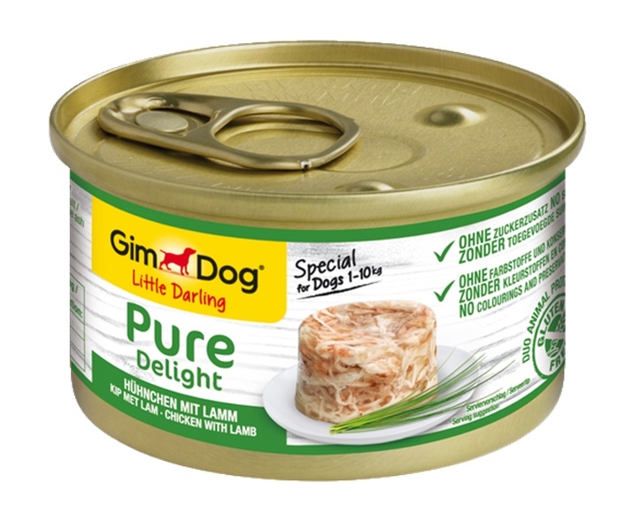 Gimborn Konzerva GIMDOG PURE DELIGHT kuřecí s jehněčím 85 g