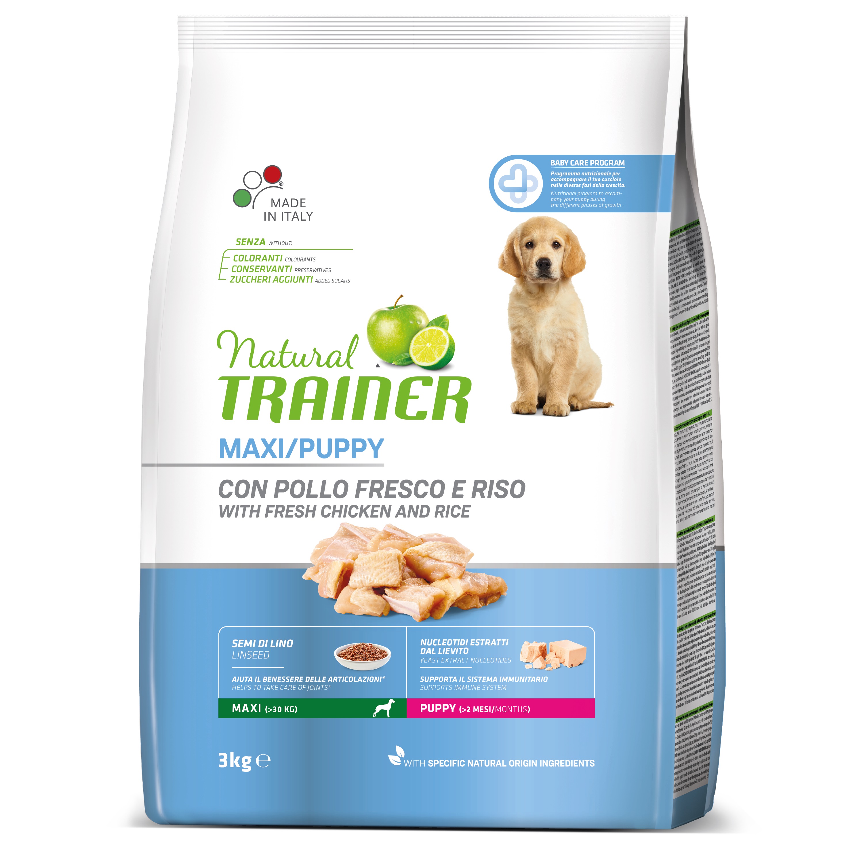 Natural Trainer Maxi Puppy čerstvé kuře 3 kg