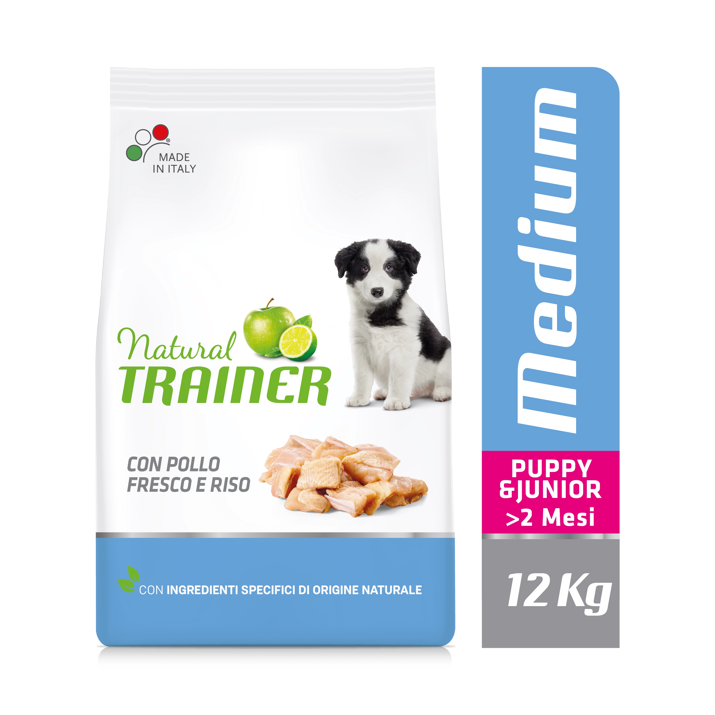 Natural Trainer Medium Puppy & Junior čerstvé kuře 12 kg