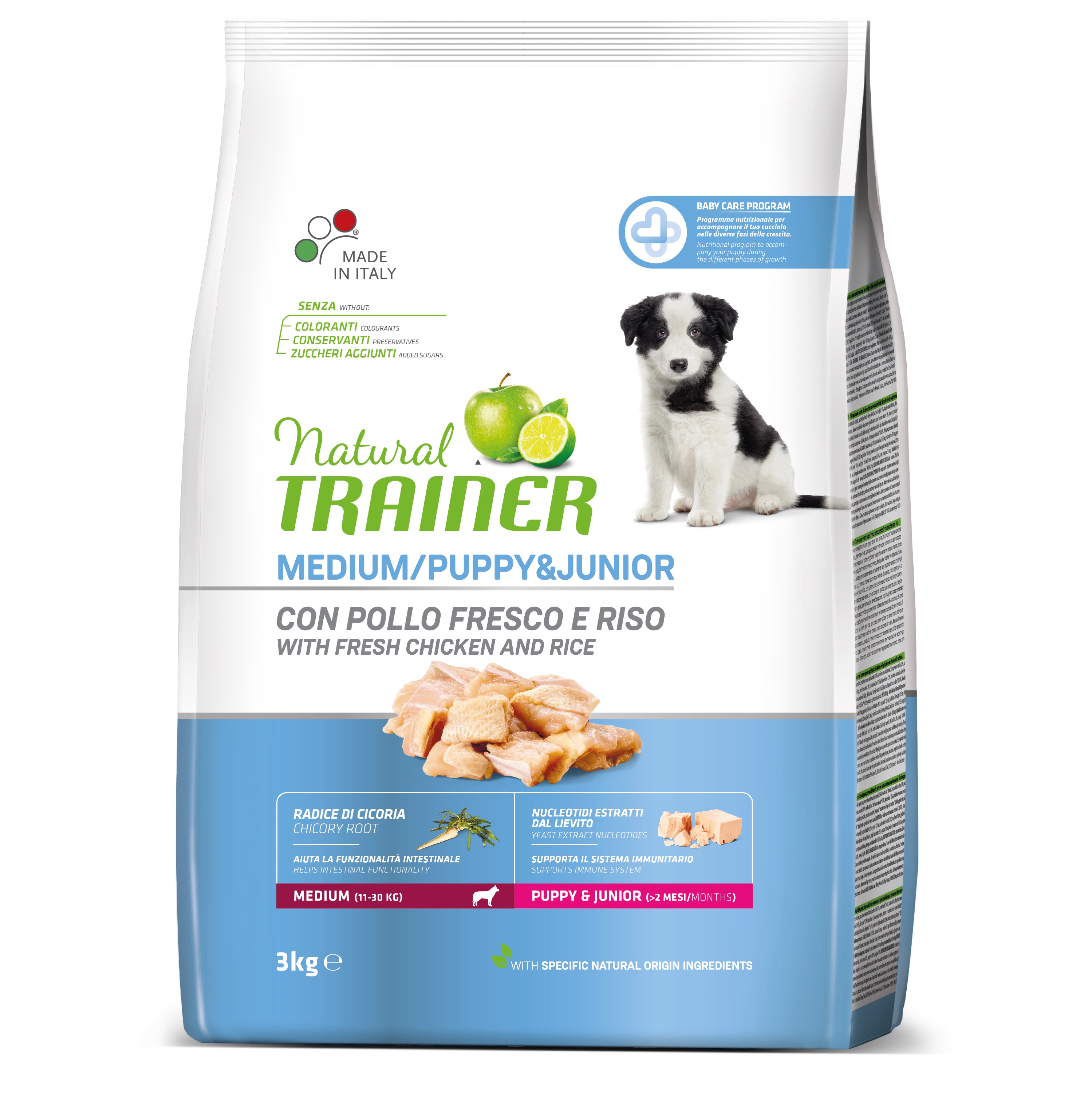 Natural Trainer Medium Puppy & Junior čerstvé kuře 3 kg
