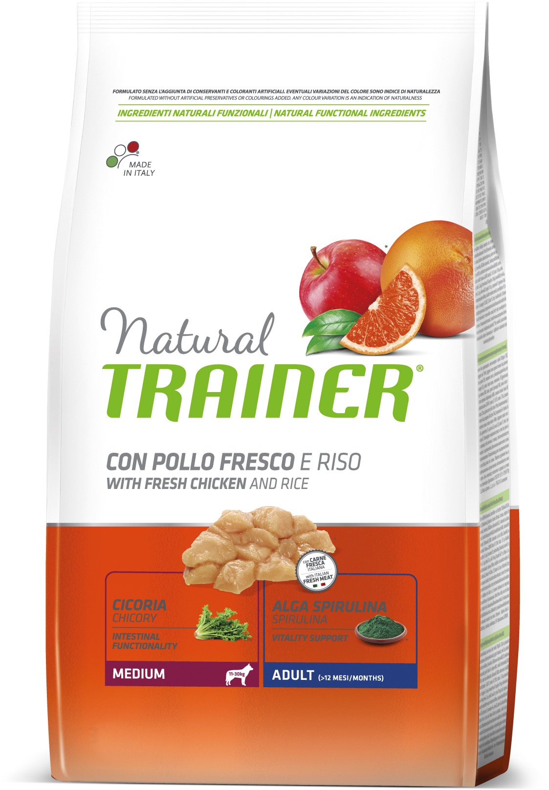 Natural Trainer Medium Adult Čerstvé kuře 12 kg