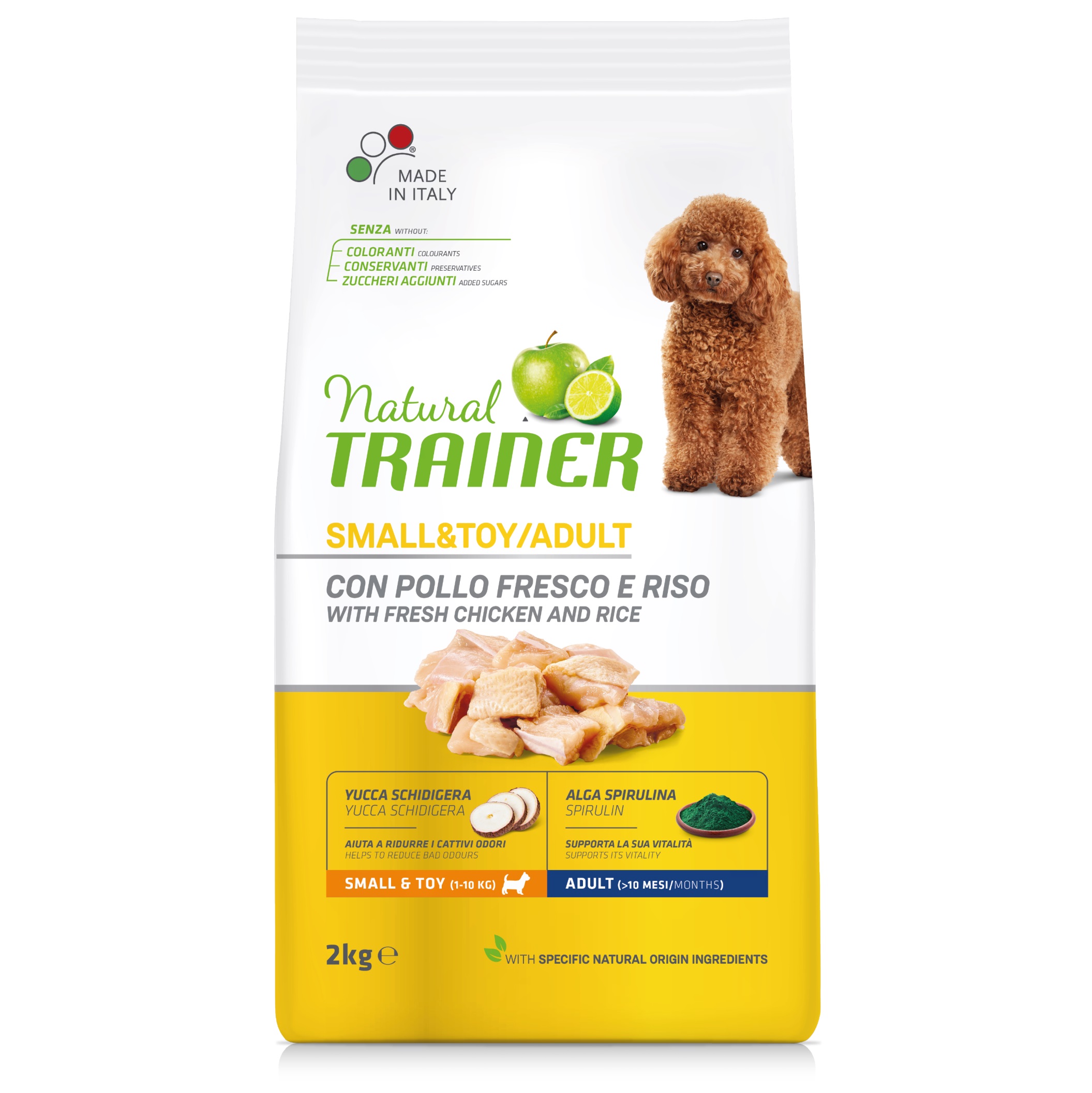 Natural Trainer Small&Toy Adult kuře a rýže 2 kg
