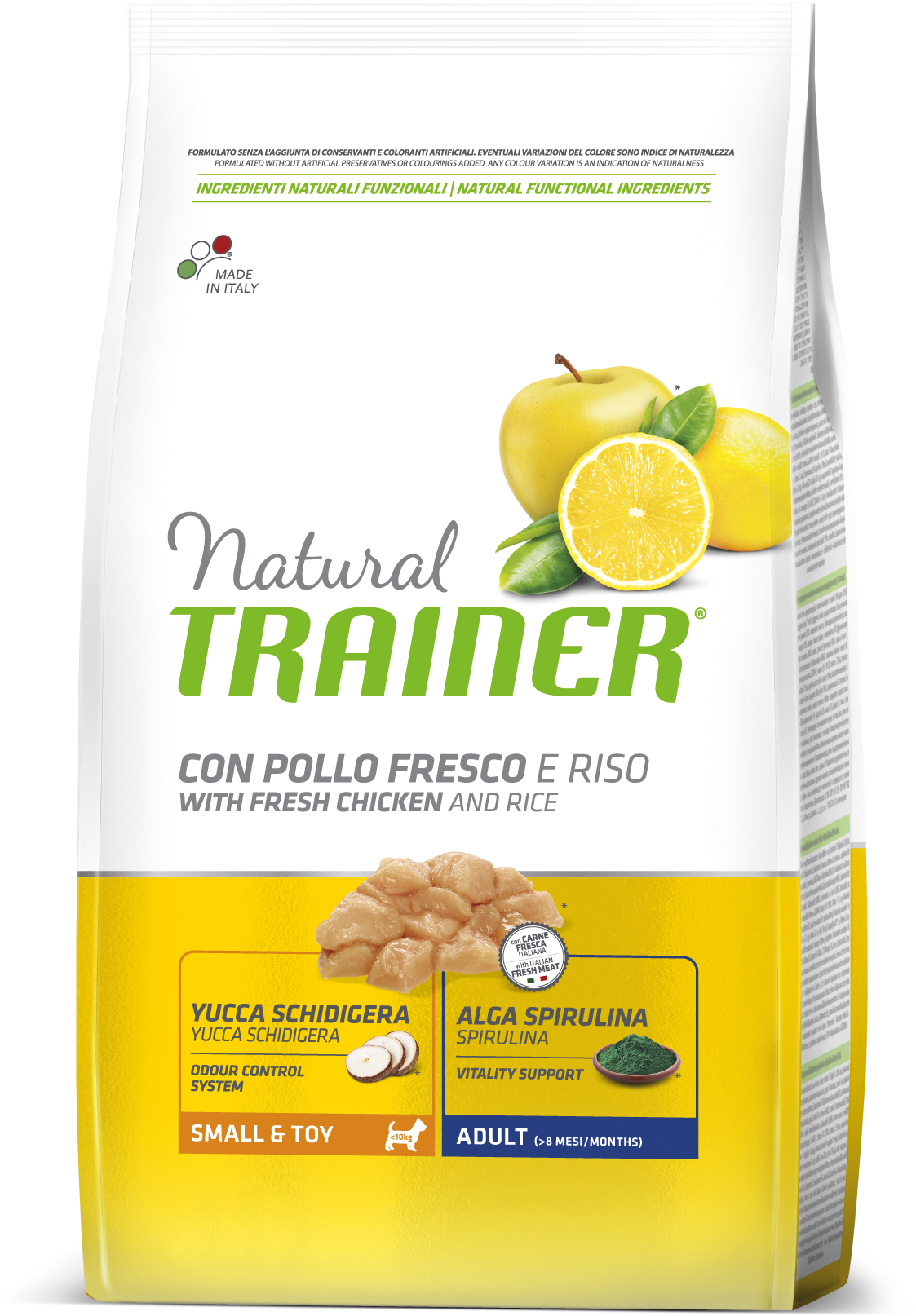 Natural Trainer Small&Toy Adult kuře a rýže 7 kg